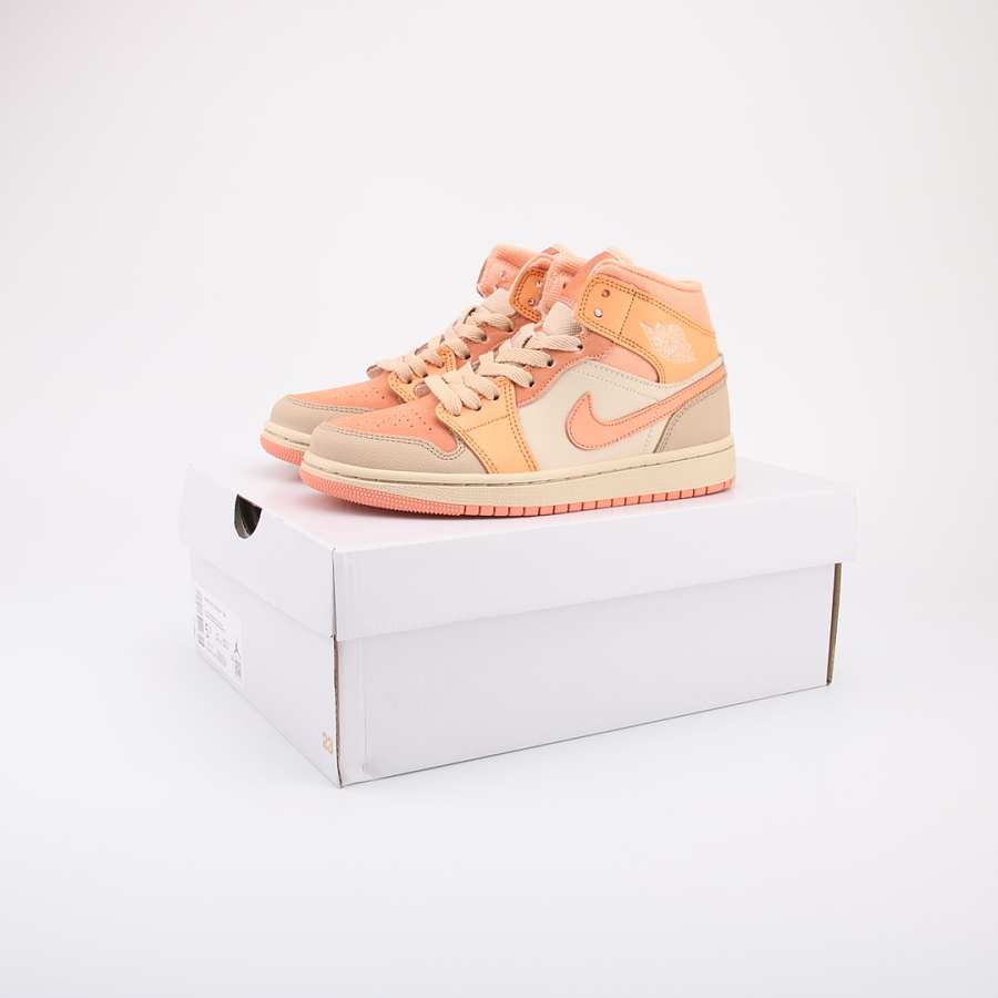womens air jordan mid apricot orange